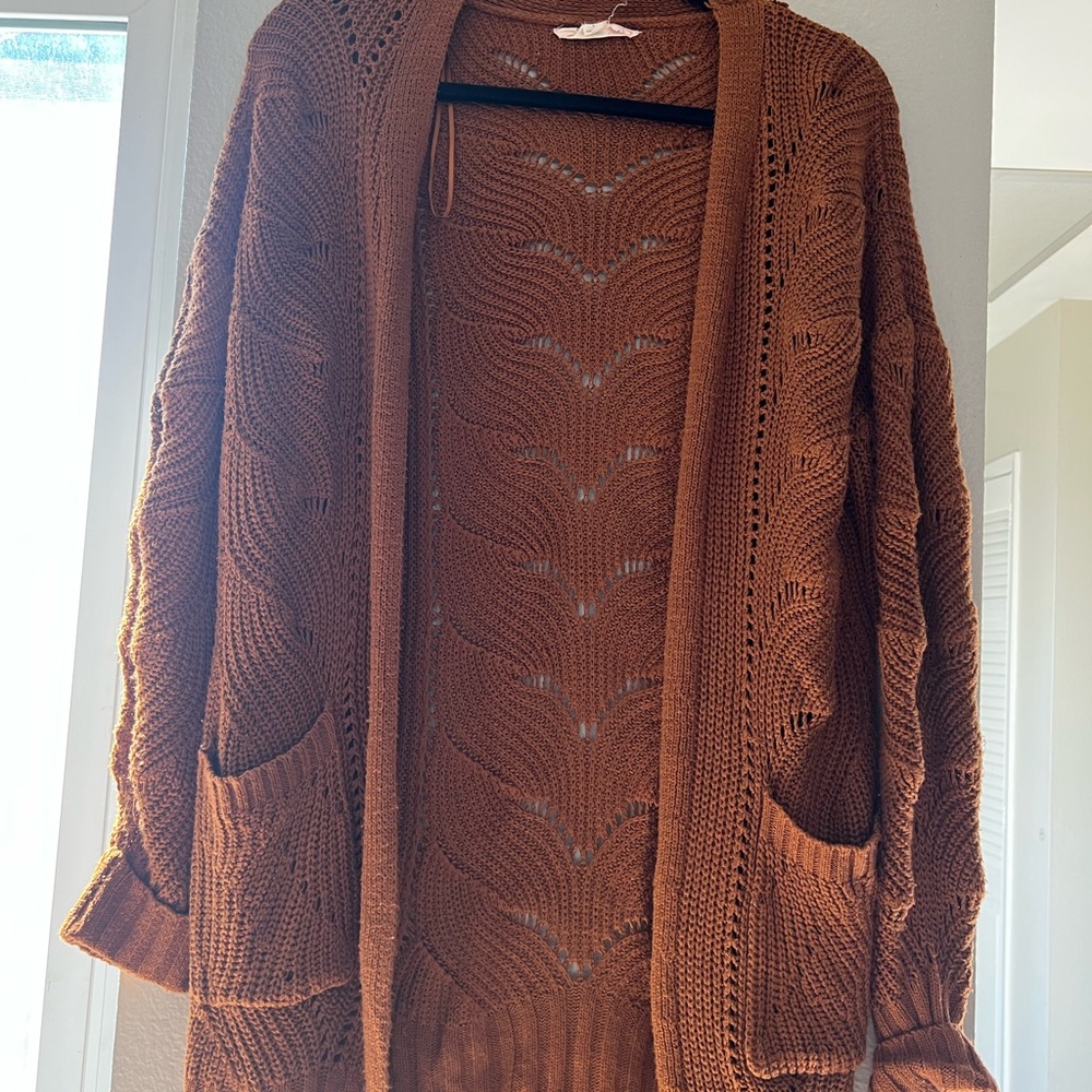 Pink Republic Rust Knit Cardigan length 30 - Picture 1 of 7
